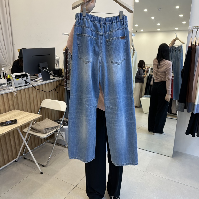 FUNNY POWDER東大門㊣代購女士新品真品推薦熱賣休閑牛仔褲THE FUNNY牛仔褲