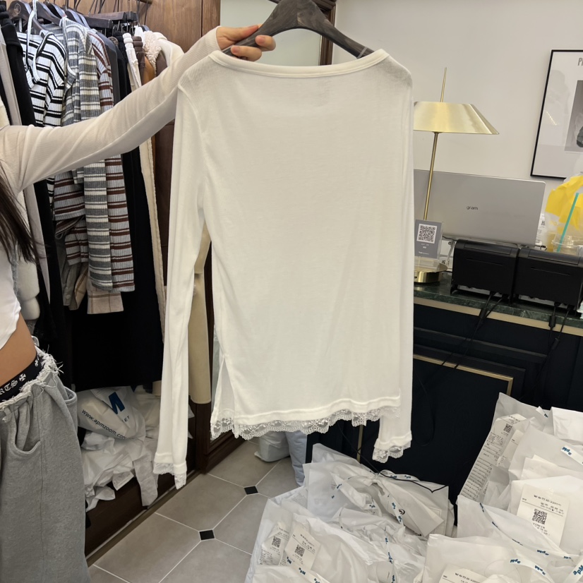 VIRKIN東大門㊣實拍女裝新品25秋冬時尚真品推薦職業長袖T恤VIRKIN長袖T恤