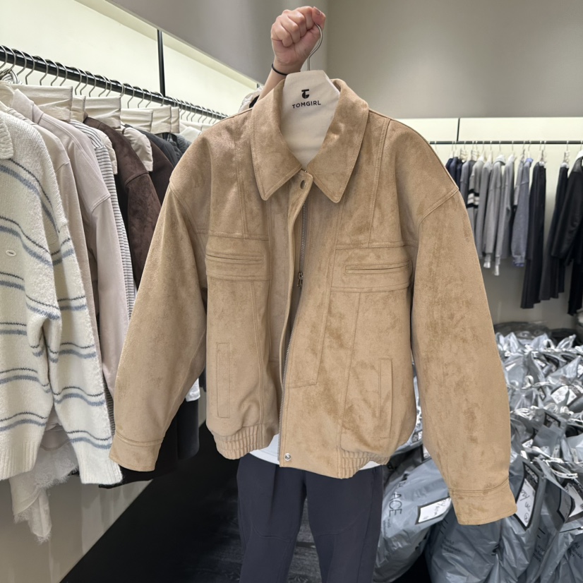TOMGIRL東大門㊣實拍女裝新品真品休閑職業時尚推薦夾克絨面革TOMGIRL夾克圖色1