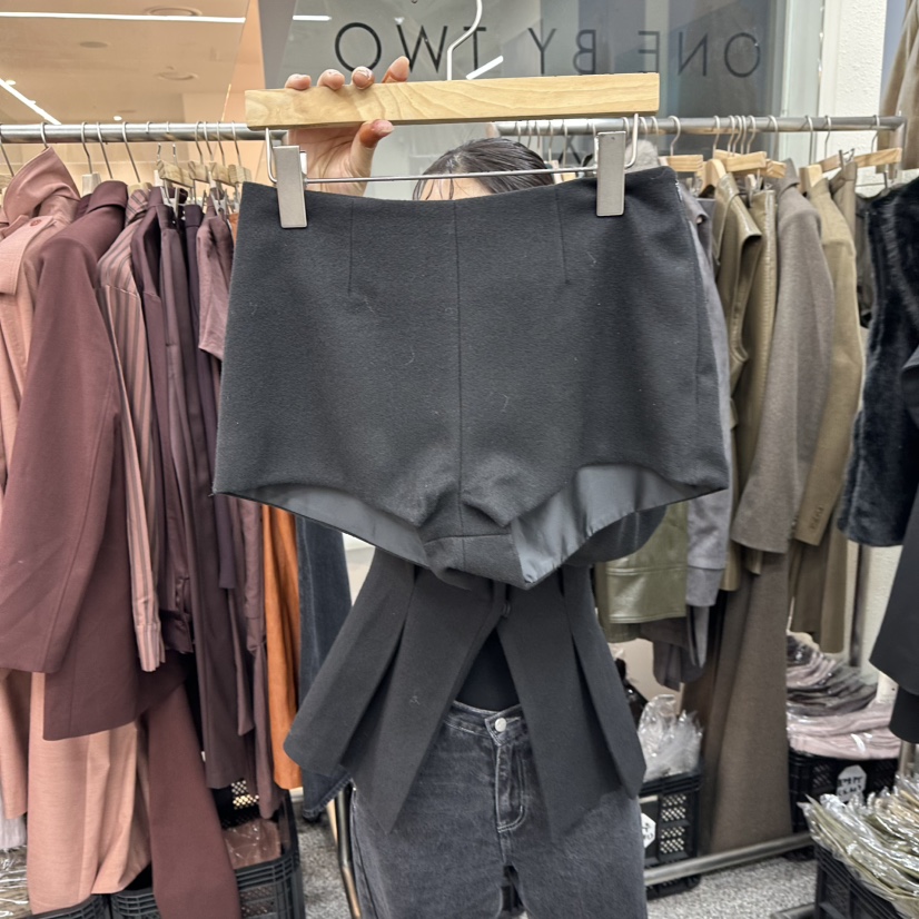 ONEBYTWO東大門㊣直郵女裝新款職業人氣25秋冬真品熱賣短褲ONE BY TWO短褲圖色3