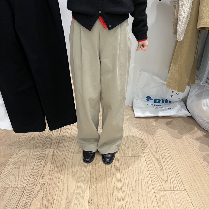 OURIN東大門㊣代購女裝新品真品推薦25秋冬職業休閑休閑褲加絨OURIN休閑褲圖色3