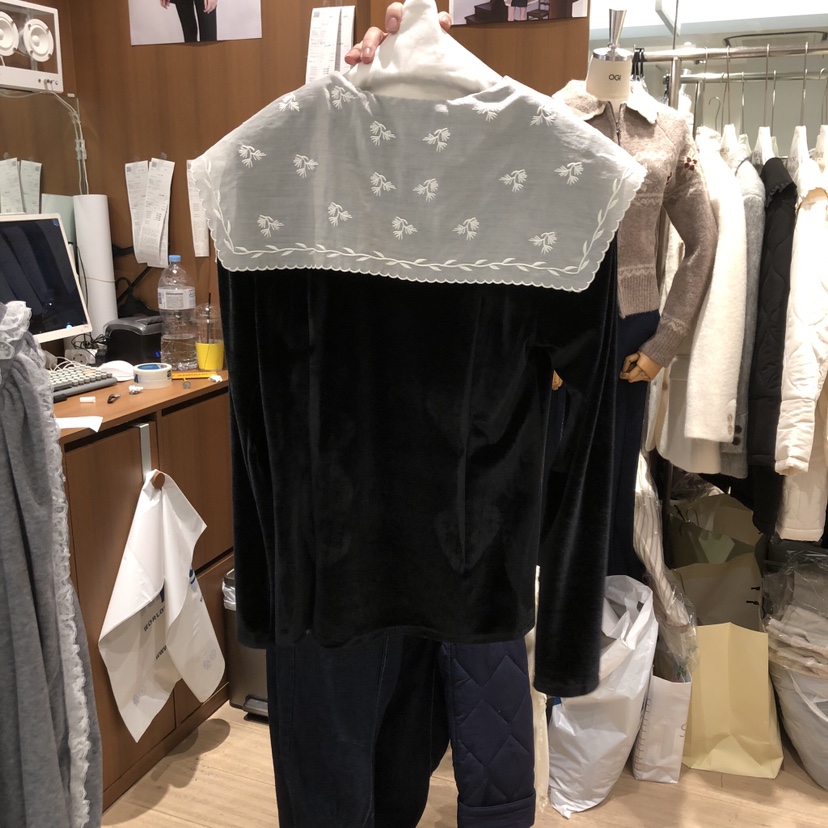 OGI東大門㊣直郵女士新款熱賣推薦職業真品25秋冬襯衫蕾絲衫FLat OGI襯衫/蕾絲衫