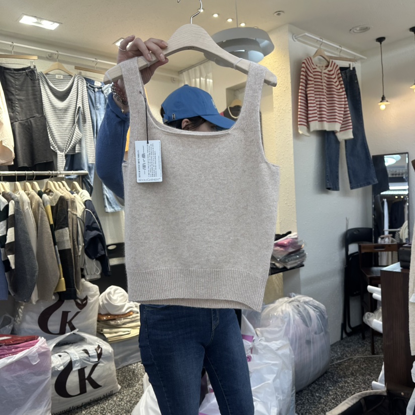 X東大門㊣代購女裝新款休閑熱賣真品25秋冬職業時尚吊帶背心X吊帶/背心