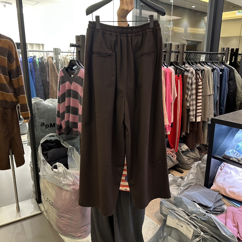 LE ETOILE韓國代購㊣女士新品人氣熱賣職業休閑休閑褲羊毛LE ETOILE休閑褲
