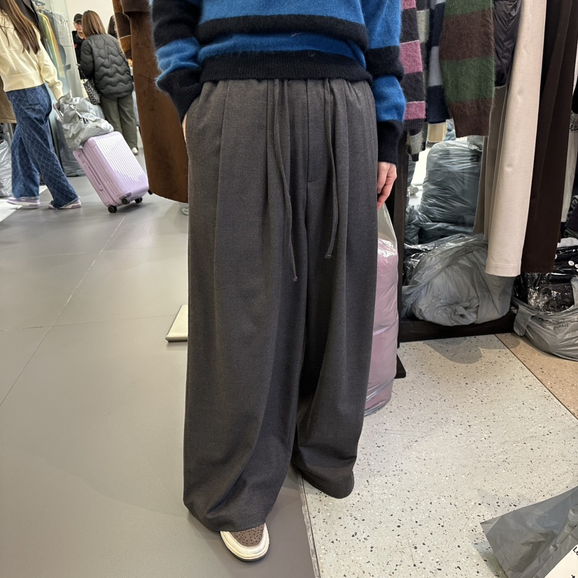 LE ETOILE韓國代購㊣女士新品人氣熱賣職業休閑休閑褲羊毛LE ETOILE休閑褲圖色2