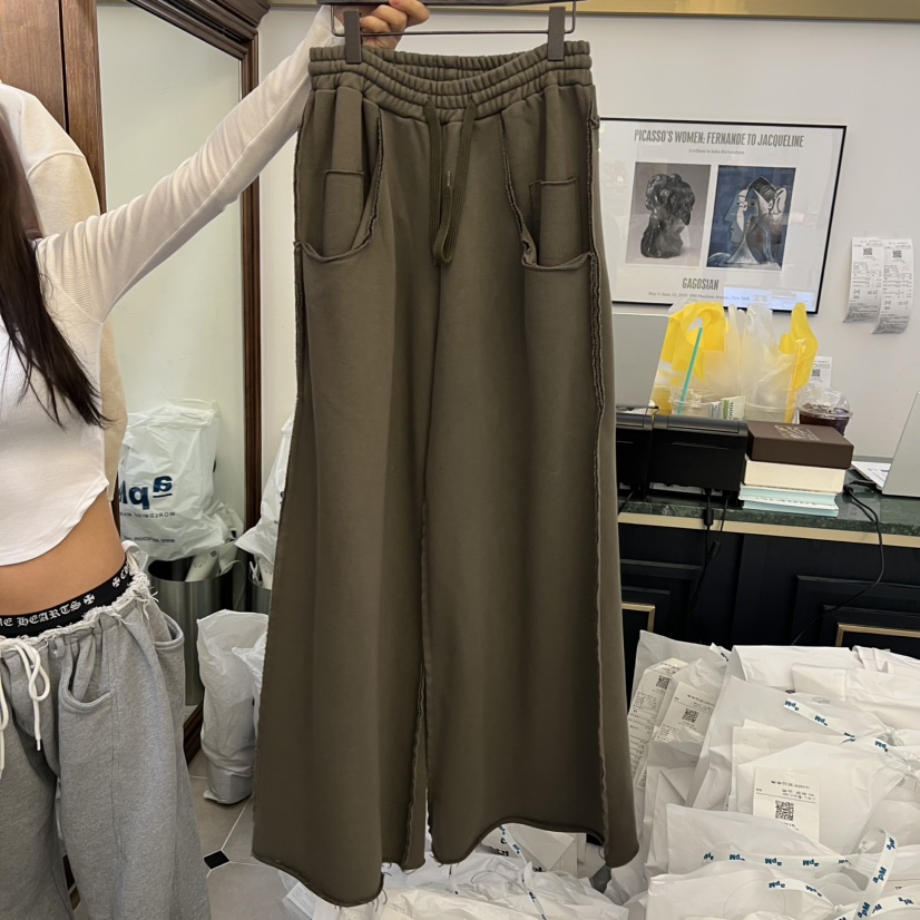 VIRKIN東大門㊣直郵女士新品人氣職業休閑熱賣25秋冬休閑褲口袋VIRKIN休閑褲