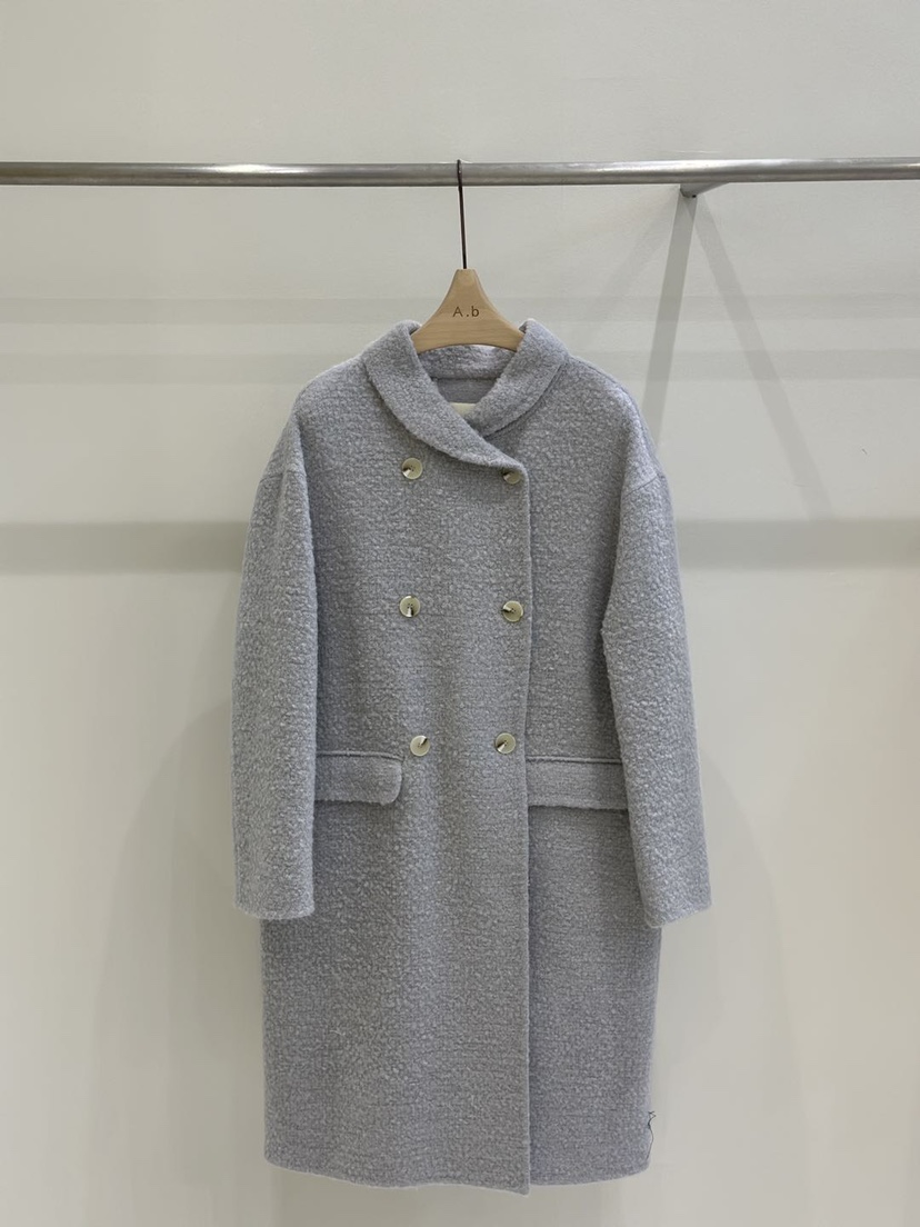 AUTUMN BEIGE-Q東大門㊣實拍女士新品熱賣推薦中長款大衣A.b/AUTUMN BEIGE中長款大衣