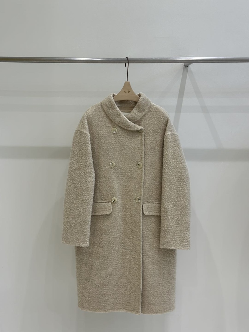 AUTUMN BEIGE-Q東大門㊣實拍女士新品熱賣推薦中長款大衣A.b/AUTUMN BEIGE中長款大衣圖色2