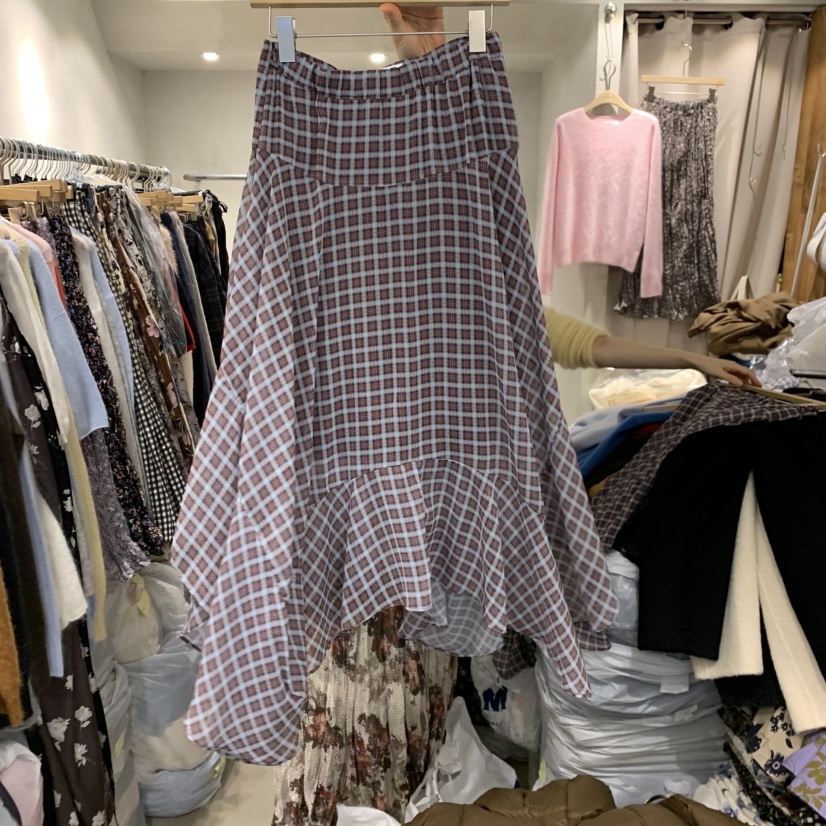 LOGROAD韓國直郵㊣女裝新品熱賣時尚休閑推薦職業半身裙中短裙LOG ROAD半身裙/中短裙圖色2