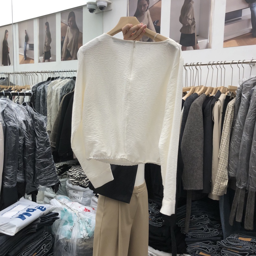 MOI-A東大門㊣直郵女士新款真品25秋冬人氣時尚襯衫蕾絲衫MOI-A襯衫/蕾絲衫