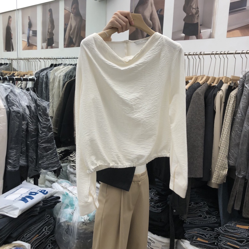 MOI-A東大門㊣直郵女士新款真品25秋冬人氣時尚襯衫蕾絲衫MOI-A襯衫/蕾絲衫