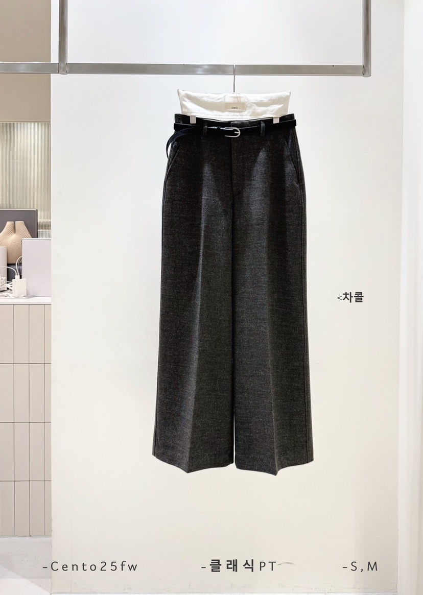 CENTO韓國直郵㊣女士新款25秋冬推薦時尚真品休閑褲不含腰帶CENTO休閑褲圖色4