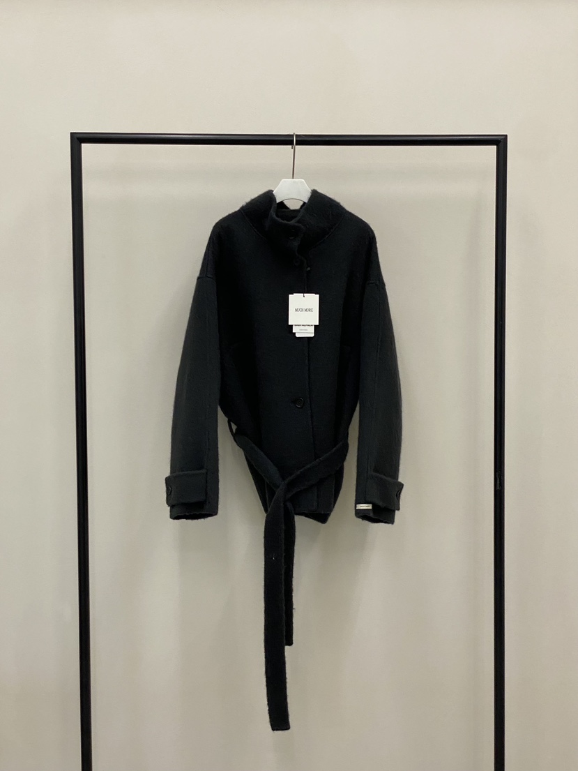 MUCH MORE東大門㊣直郵女士新品25秋冬職業中長款大衣含腰帶MUCH MORE中長款大衣圖色3