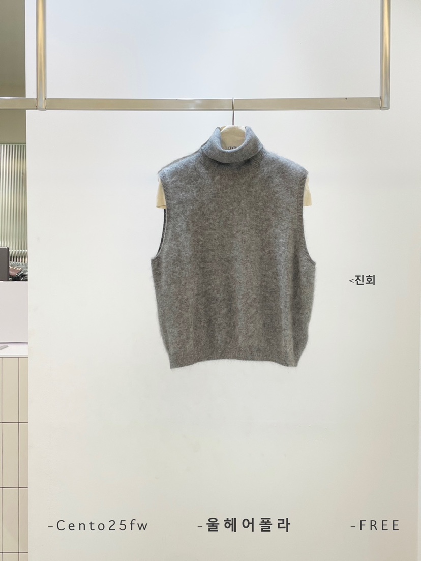 CENTO韓國直郵㊣女裝新款休閑推薦25秋冬熱賣職業吊帶背心羊毛CENTO吊帶/背心圖色2