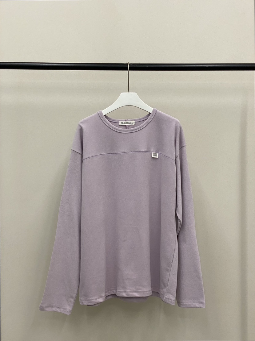 MUCH MORE東大門㊣實拍女裝新品推薦25秋冬人氣熱賣長袖T恤絨MUCH MORE長袖T恤圖色2