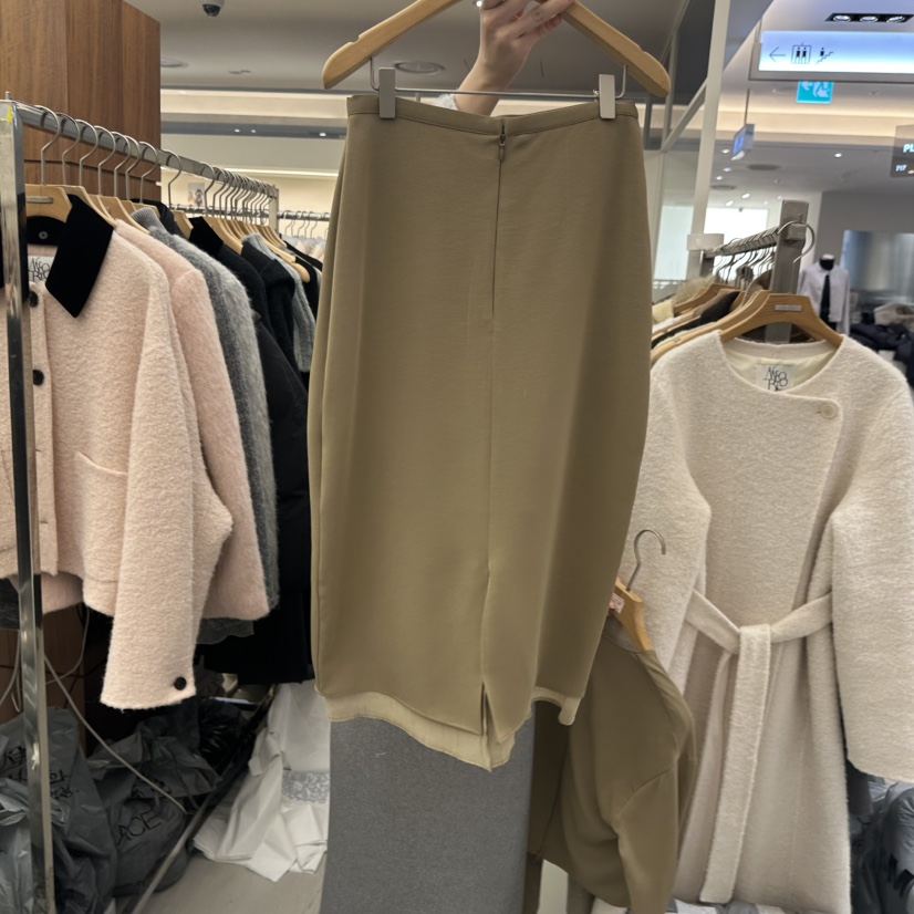MER韓國直郵㊣女裝新品真品人氣職業休閑推薦熱賣時尚25秋冬長裙MER/ANGELO BIANCO長裙