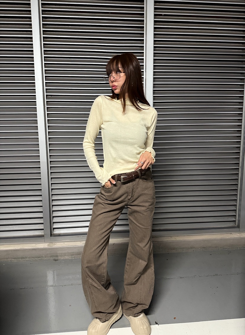LUMIPLE東大門㊣直郵女裝新款人氣熱賣時尚真品職業25秋冬休閑褲LUMIPLE休閑褲