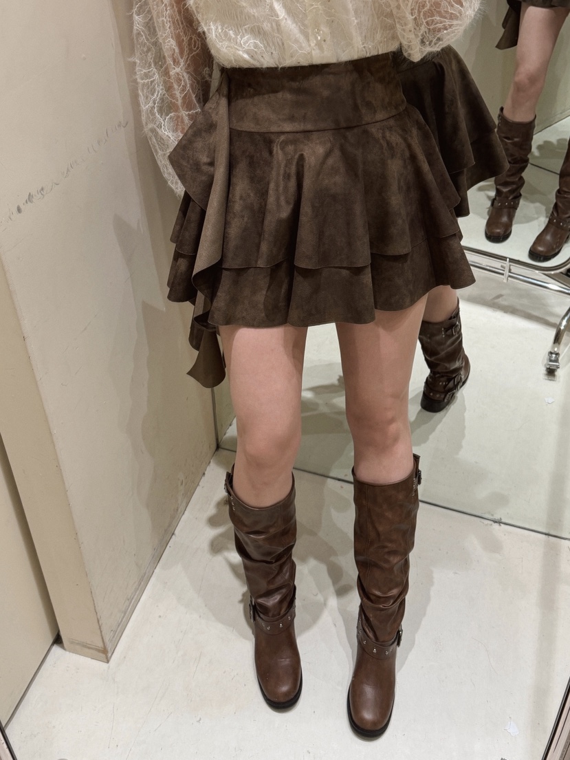 81 MARKET-L東大門㊣直郵女裝新品職業推薦時尚短裙絨面革81 MARKET-L短裙