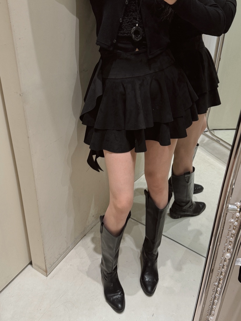81 MARKET-L東大門㊣直郵女裝新品職業推薦時尚短裙絨面革81 MARKET-L短裙