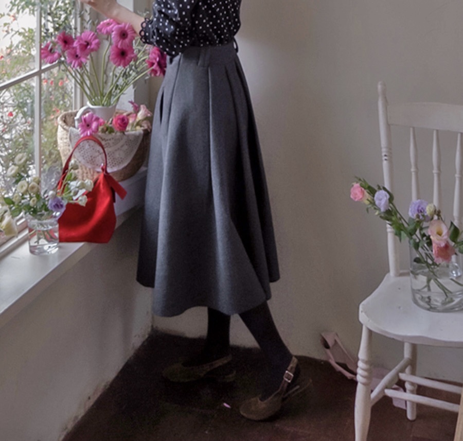 FRILL-T東大門㊣直郵女士新款推薦人氣時尚25秋冬半身裙中短裙FRILL-T半身裙/中短裙