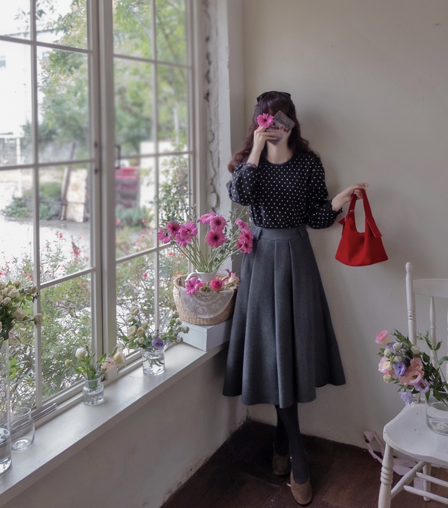 FRILL-T東大門㊣直郵女士新款推薦人氣時尚25秋冬半身裙中短裙FRILL-T半身裙/中短裙