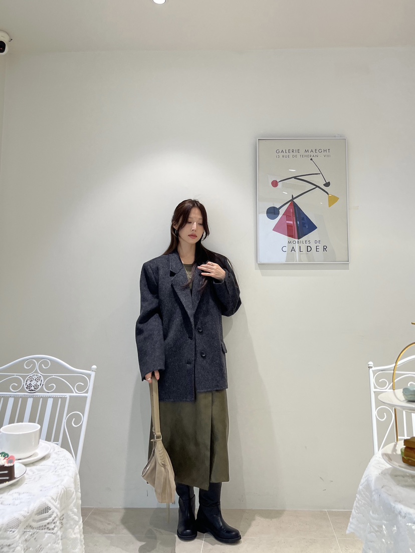 LEMATIN東大門㊣實拍女裝新品25秋冬熱賣推薦休閑職業長裙皮革LEMATIN長裙