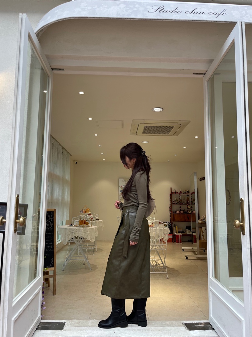LEMATIN東大門㊣實拍女裝新品25秋冬熱賣推薦休閑職業長裙皮革LEMATIN長裙