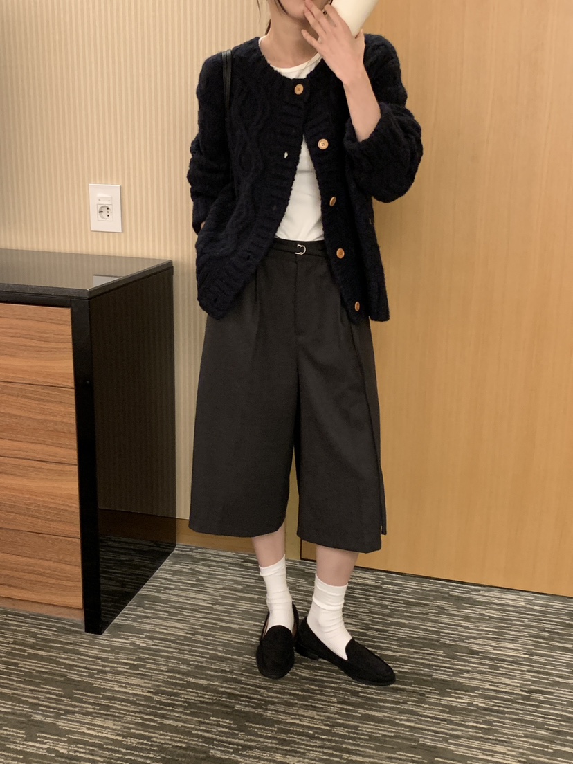 FRILL-T韓國代購㊣女士新款時尚熱賣真品人氣職業短褲含腰帶FRILL-T短褲