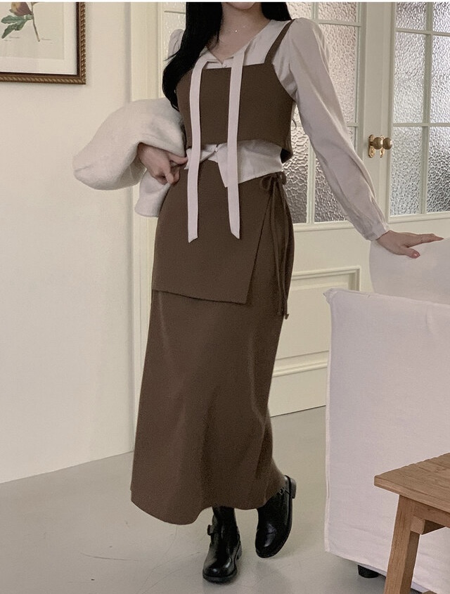 FRILL-T韓國代購㊣女裝新品時尚真品職業熱賣25秋冬套裝兩件套FRILL-T套裝