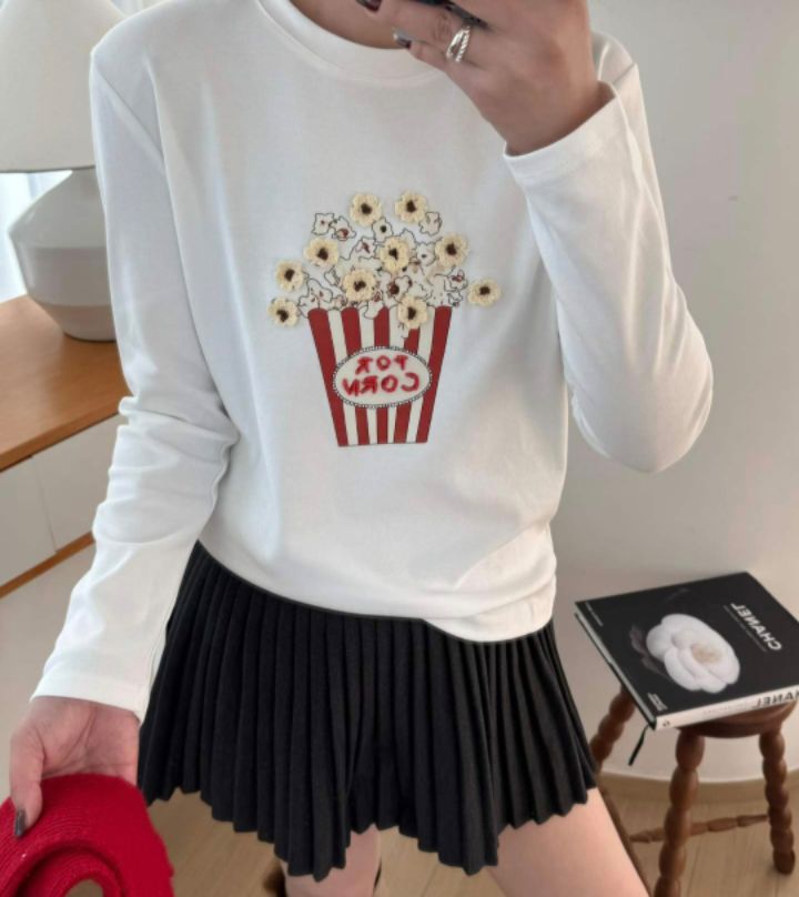 BLING BLING-S韓國代購㊣女裝新品25秋冬時尚人氣長袖T恤BLING BLING-S長袖T恤圖色2