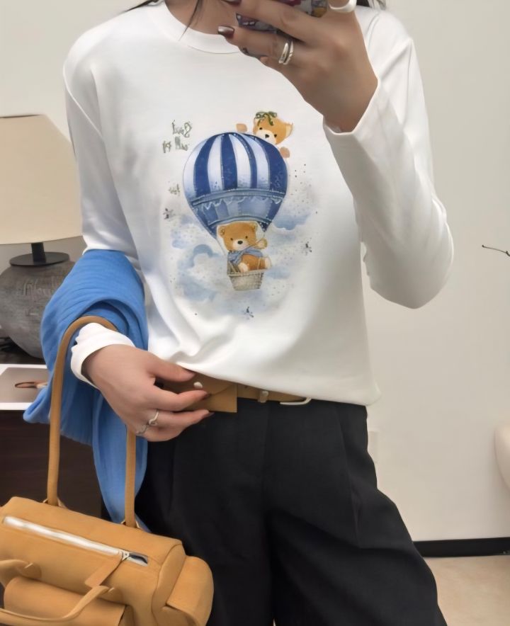 BLING BLING-S東大門㊣直郵女士新品25秋冬推薦職業長袖T恤BLING BLING-S長袖T恤圖色1