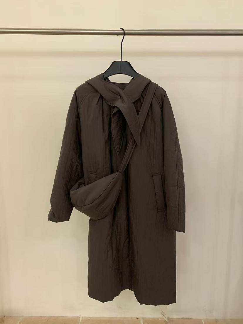 MUSE-P韓國直郵㊣女裝新款真品休閑熱賣25秋冬長款羽絨服圍巾MUSE-P長款羽絨服圖色2