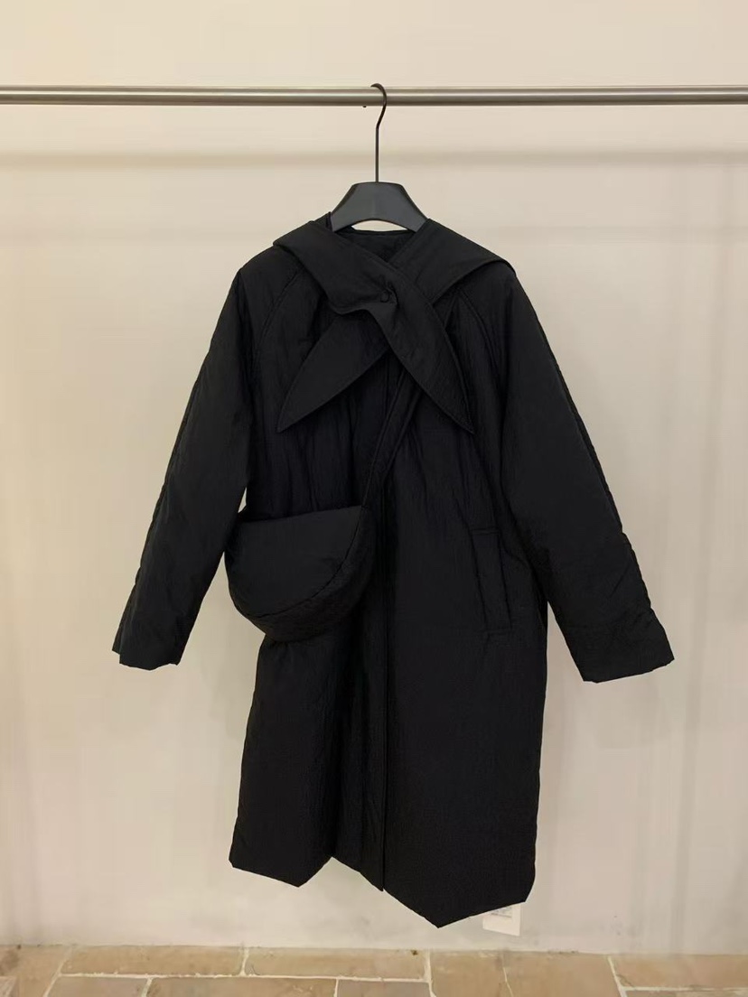 MUSE-P韓國直郵㊣女裝新款真品休閑熱賣25秋冬長款羽絨服圍巾MUSE-P長款羽絨服圖色3