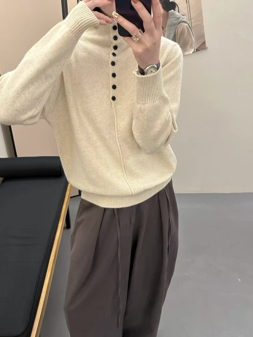 CRONG東大門㊣代購女士新款時尚25秋冬人氣真品熱賣針織衫紐扣CRONG針織衫