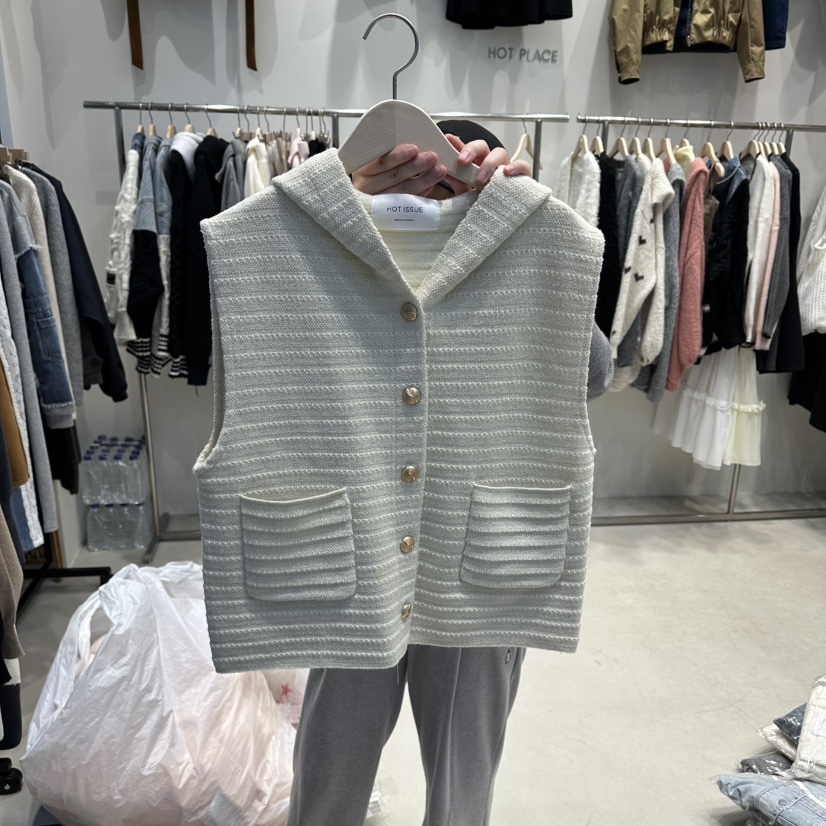 HOT PLACE韓國代購㊣女士新品真品熱賣休閑人氣推薦馬甲連帽HOT PLACE/DREAM GIRIS馬甲