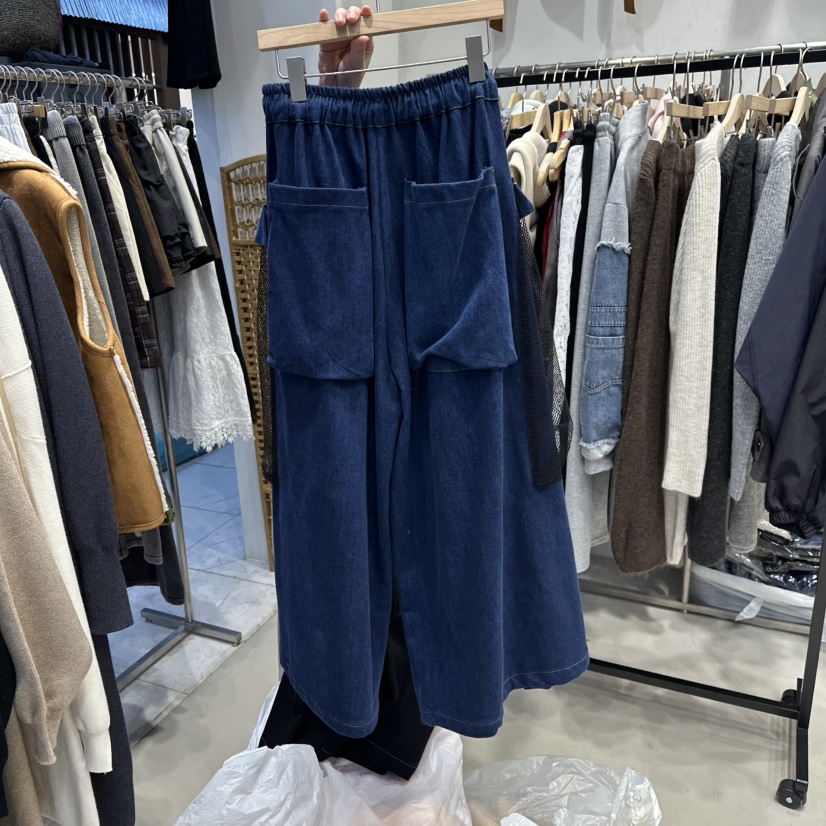 HOT PLACE東大門㊣直郵女裝新款真品職業25秋冬牛仔褲口袋網眼HOT PLACE/DREAM GIRIS牛仔褲