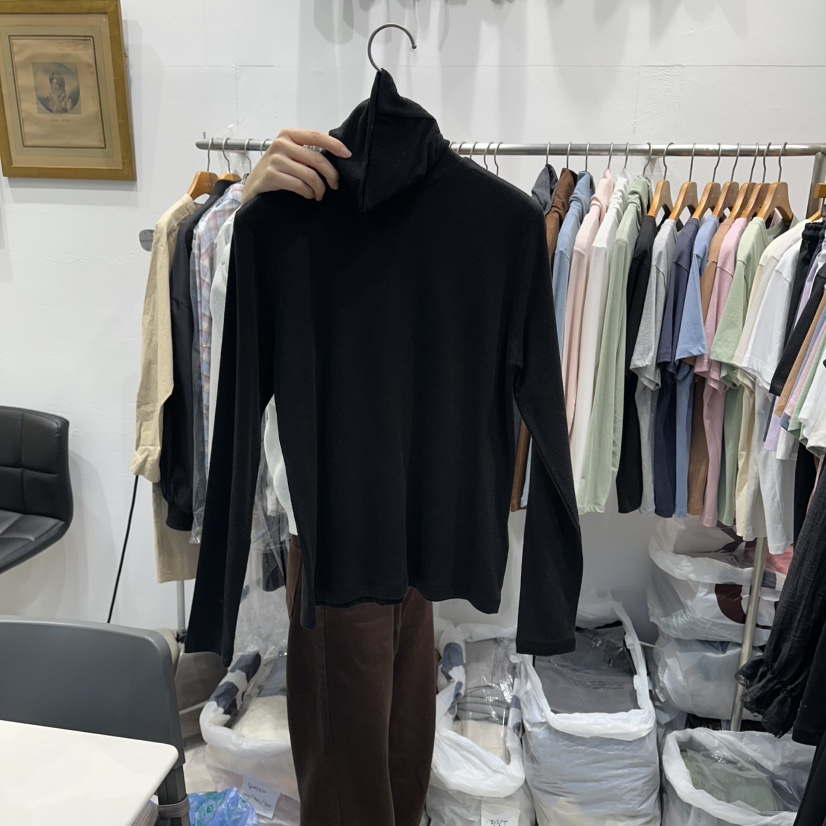 MODS-Q韓國代購㊣女裝新品時尚25秋冬人氣職業熱賣長袖T恤棉MODS-Q長袖T恤圖色7黑色