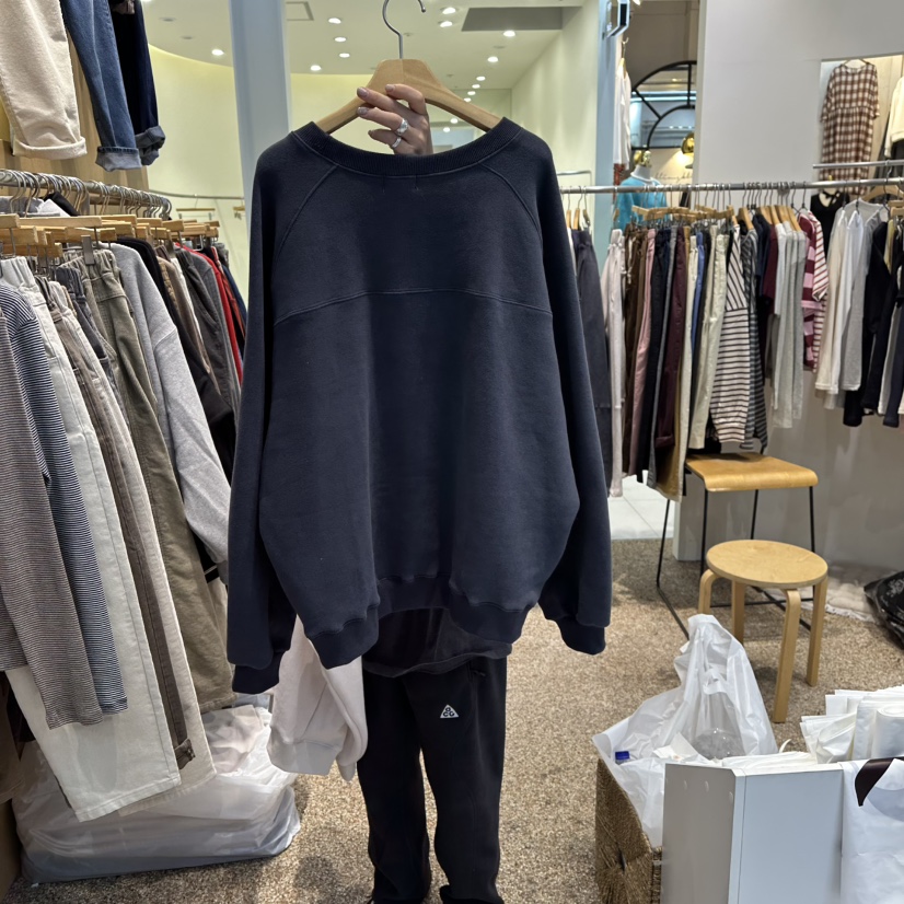 OTGEULY東大門㊣代購女裝新品25秋冬推薦職業休閑衛衣羊毛開衩OTGEULY/衣架牌衛衣