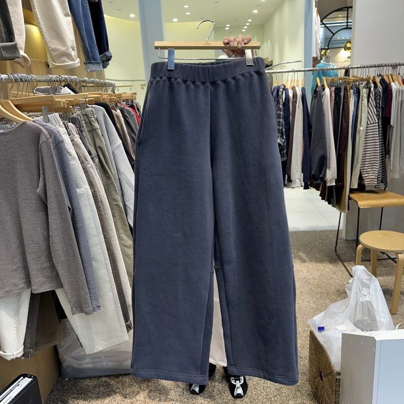 OTGEULY東大門㊣直郵女裝新款時尚推薦25秋冬休閑褲羊毛開衩OTGEULY/衣架牌休閑褲圖色2