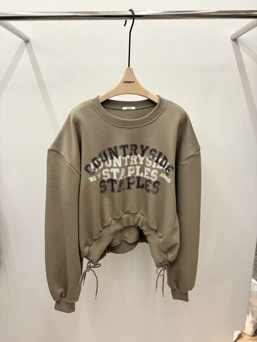 JENNIE韓國直郵㊣女裝新品休閑25秋冬時尚職業推薦熱賣衛衣JENNIE/VENEFIT衛衣圖色2