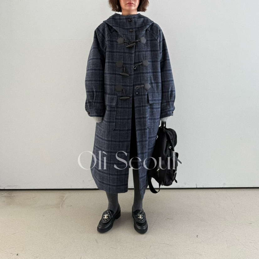 OLI SEOUL東大門㊣實拍女裝新款25秋冬熱賣真品中長款大衣OLI SEOUL中長款大衣