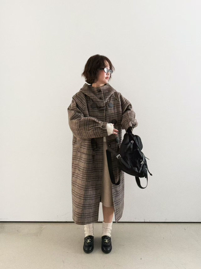 OLI SEOUL東大門㊣實拍女裝新款25秋冬熱賣真品中長款大衣OLI SEOUL中長款大衣