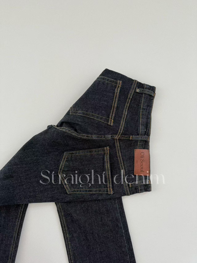 OLI SEOUL韓國直郵㊣女裝新品25秋冬職業推薦牛仔褲直筒牛仔OLI SEOUL牛仔褲