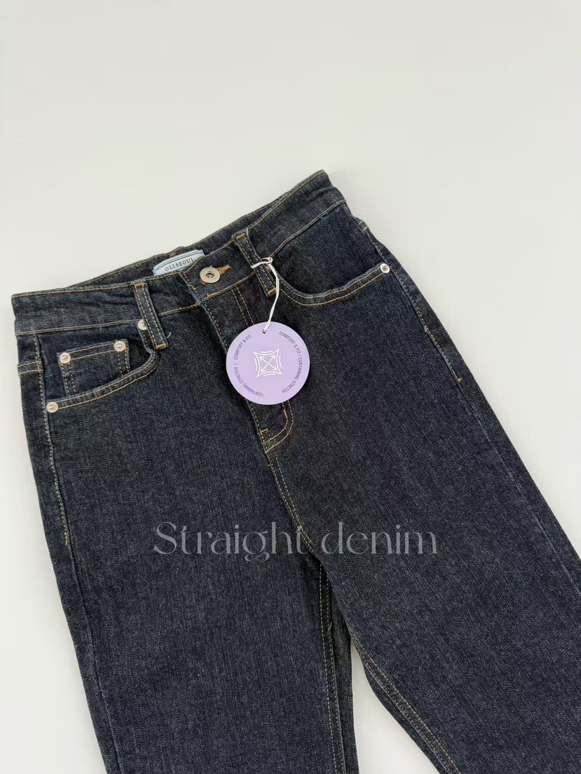 OLI SEOUL韓國直郵㊣女裝新品25秋冬職業推薦牛仔褲直筒牛仔OLI SEOUL牛仔褲