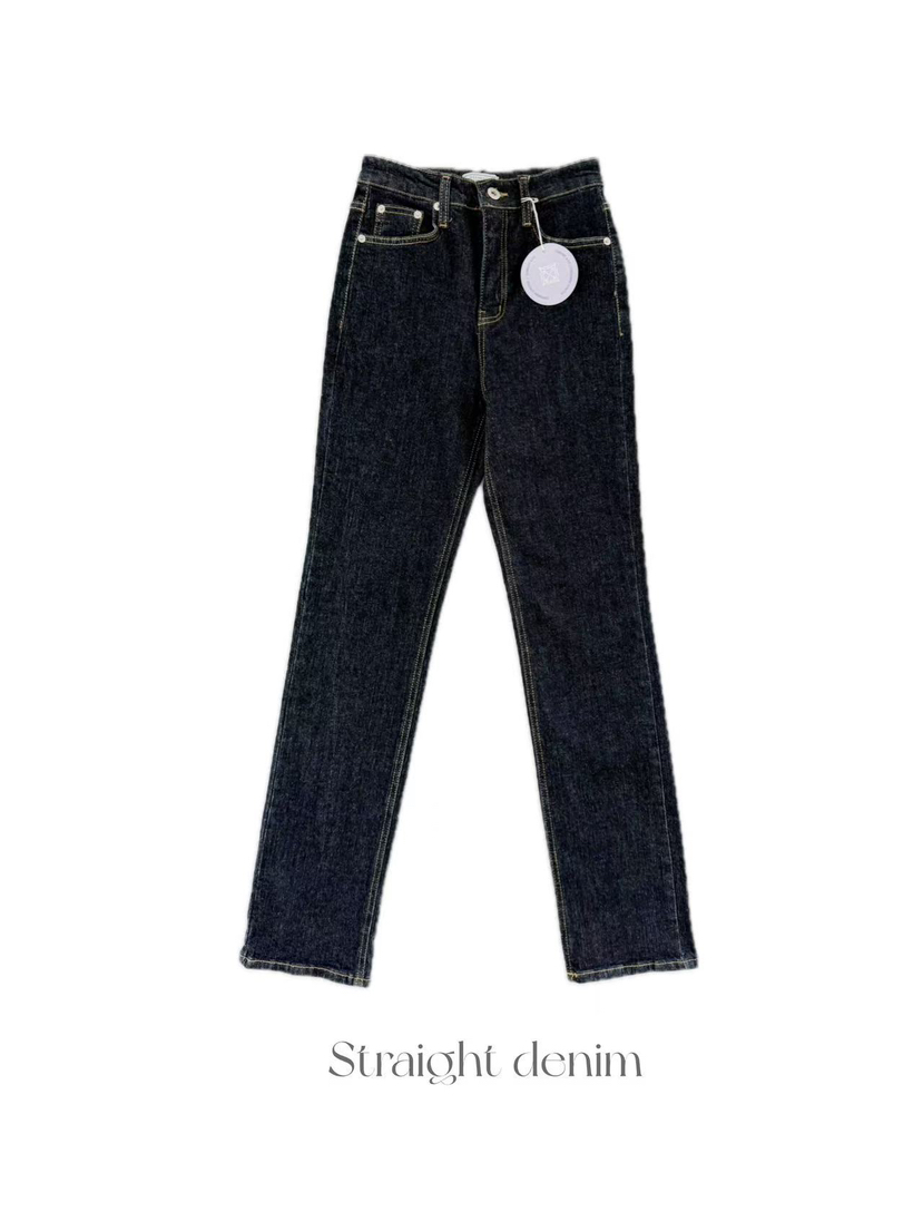 OLI SEOUL韓國直郵㊣女裝新品25秋冬職業推薦牛仔褲直筒牛仔OLI SEOUL牛仔褲圖色1