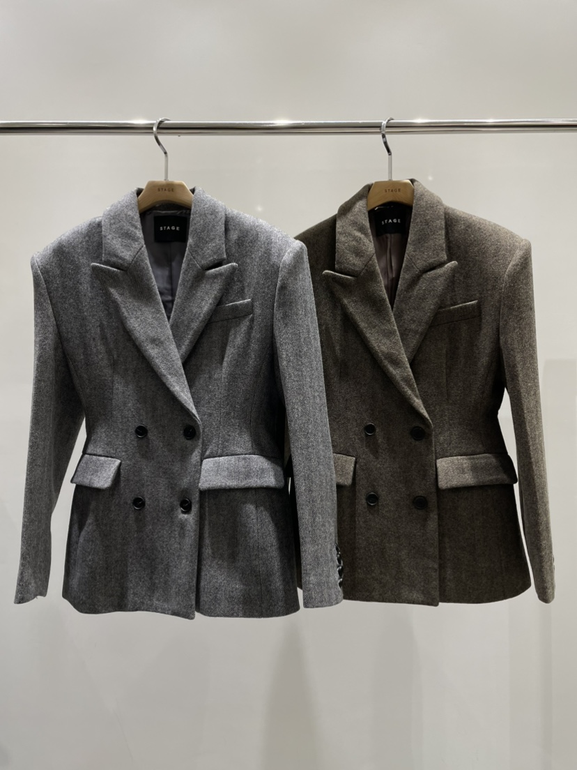 STAGE東大門㊣代購女裝新品25秋冬休閑熱賣推薦職業時尚夾克STAGE夾克