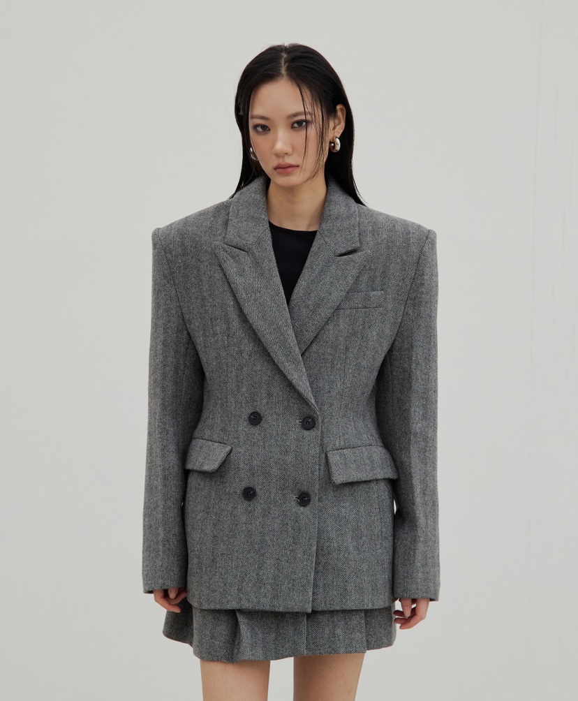 STAGE東大門㊣代購女裝新品25秋冬休閑熱賣推薦職業時尚夾克STAGE夾克