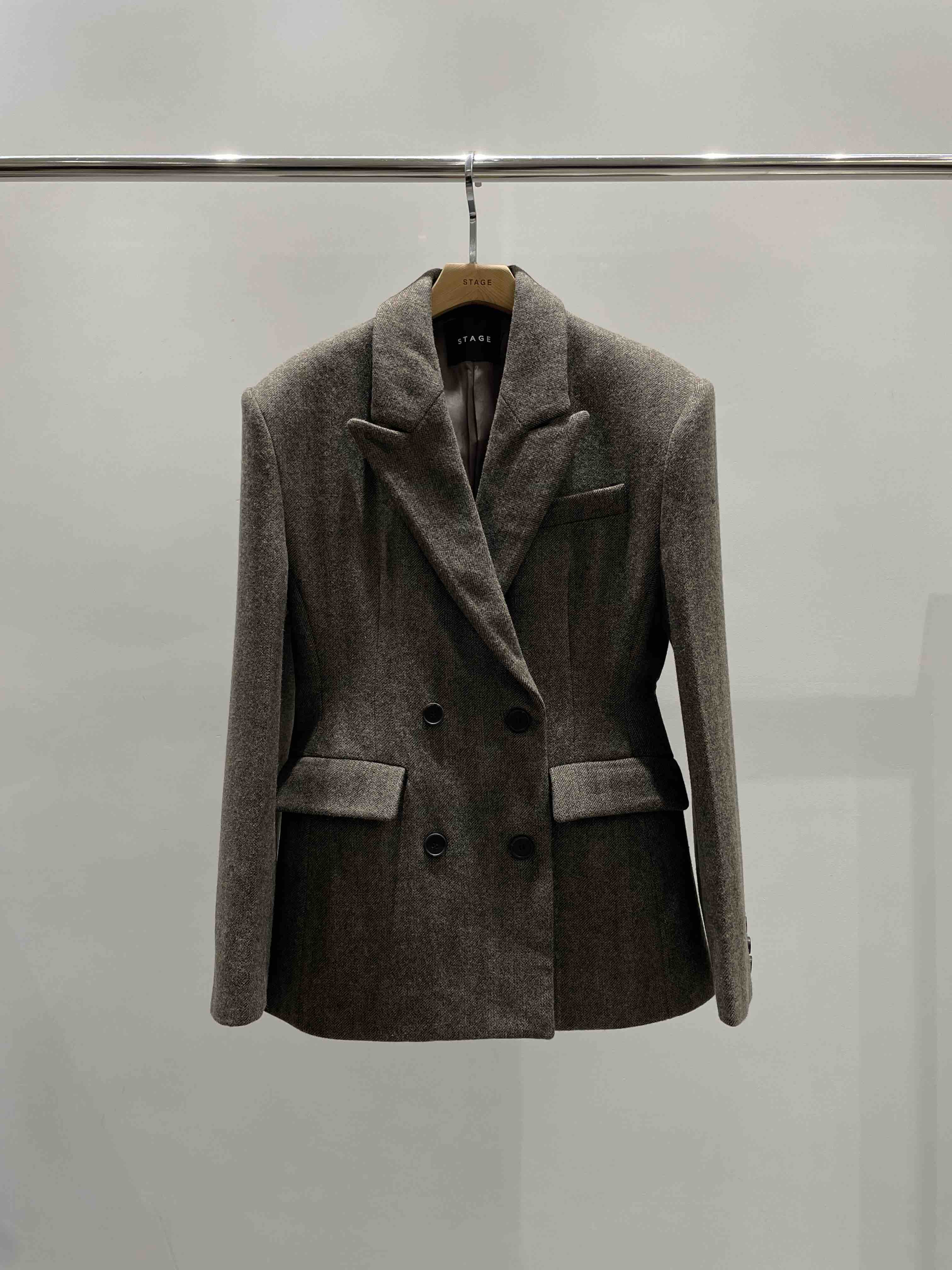 STAGE東大門㊣代購女裝新品25秋冬休閑熱賣推薦職業時尚夾克STAGE夾克圖色2