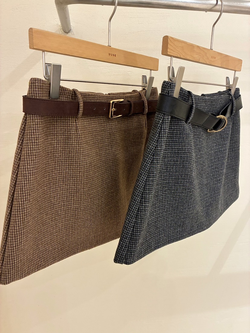 MUSE-P東大門㊣實拍女裝新款熱賣25秋冬推薦休閑職業短裙羊毛MUSE-P短裙