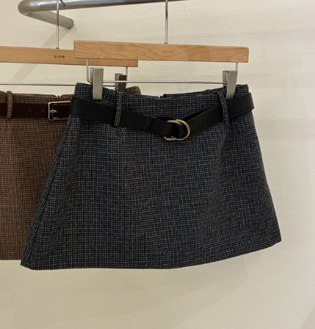 MUSE-P東大門㊣實拍女裝新款熱賣25秋冬推薦休閑職業短裙羊毛MUSE-P短裙圖色2